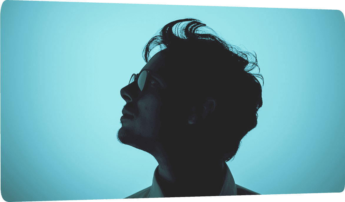 Contemplative Man Silhouette 6